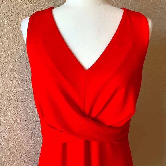 Ann Taylor Dresses & Skirts - Ann Taylor Red Criss Cross Sleeveless Dress
